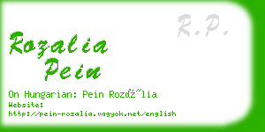 rozalia pein business card